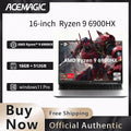 ACEMAGIC 16" AMD Ryzen 9 6900HX Gaming Laptop – 16GB LPDDR5, 512GB NVMe SSD, Radeon 680M, Windows 11