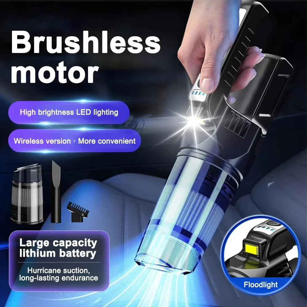 Lenovo Wireless Handheld Vacuum Cleaner — Strong Suction for Home, Car, Carpet, Window, Crevice & Groove Cleaning