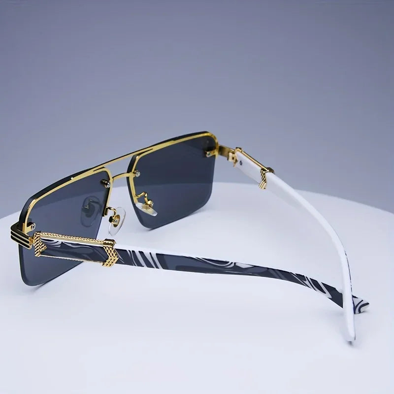 Fashion Rimless Sunglasses | Frameless Small Square UV Protection Shades for Men & Women