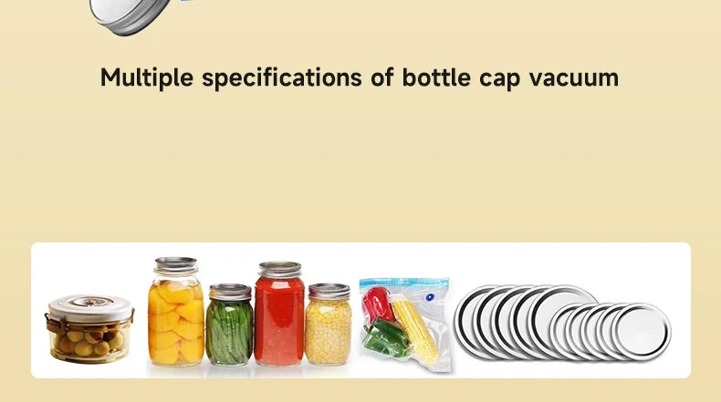 Wireless Handheld Food Vacuum Sealer – Bag & Jar Sealing Pump for Regular & Wide Mouth Mason Jars