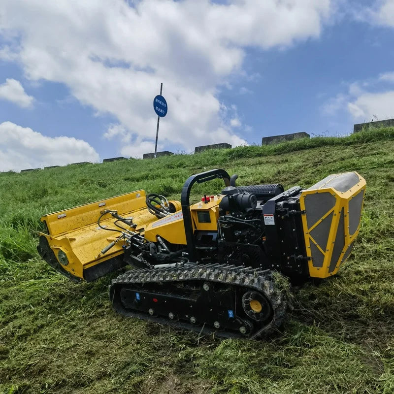 Remote Control Crawler Forestry Mulcher – Yanmar Diesel Hillside Grass & Weed Mower