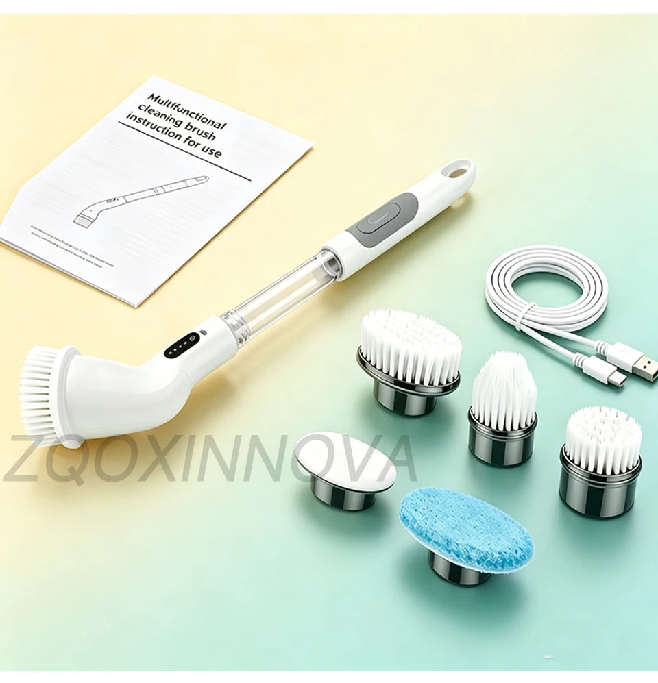 Cordless Multipurpose Spin Scrubber – Electric Cleaning Brush for Kitchen, Bathroom, Toilet & Broom