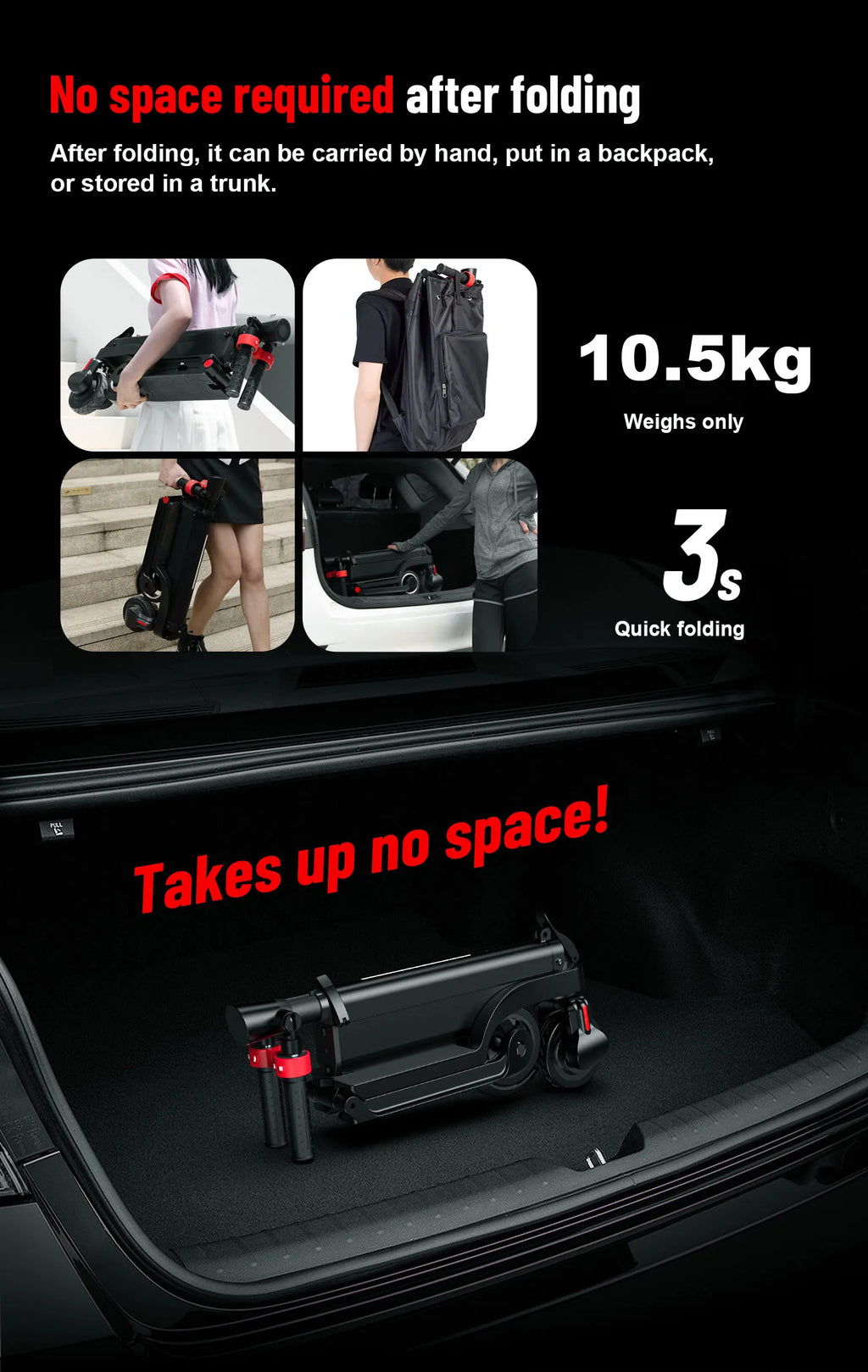HX X6 Foldable Electric Scooter — 350W, 25 km/h, 36V, 5.5" Tires, Disc Brake, IPX54 for Adults