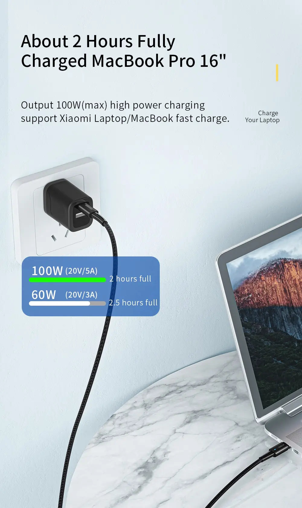 Fast Charge Everything. — Essager PD 100W/60W USB-C to USB-C Fast Charging Cable | 0.25m, 1m, 2m & 3m, Xiaomi, Samsung, Huawei, MacBook, iPad, Black, Blue & Brown