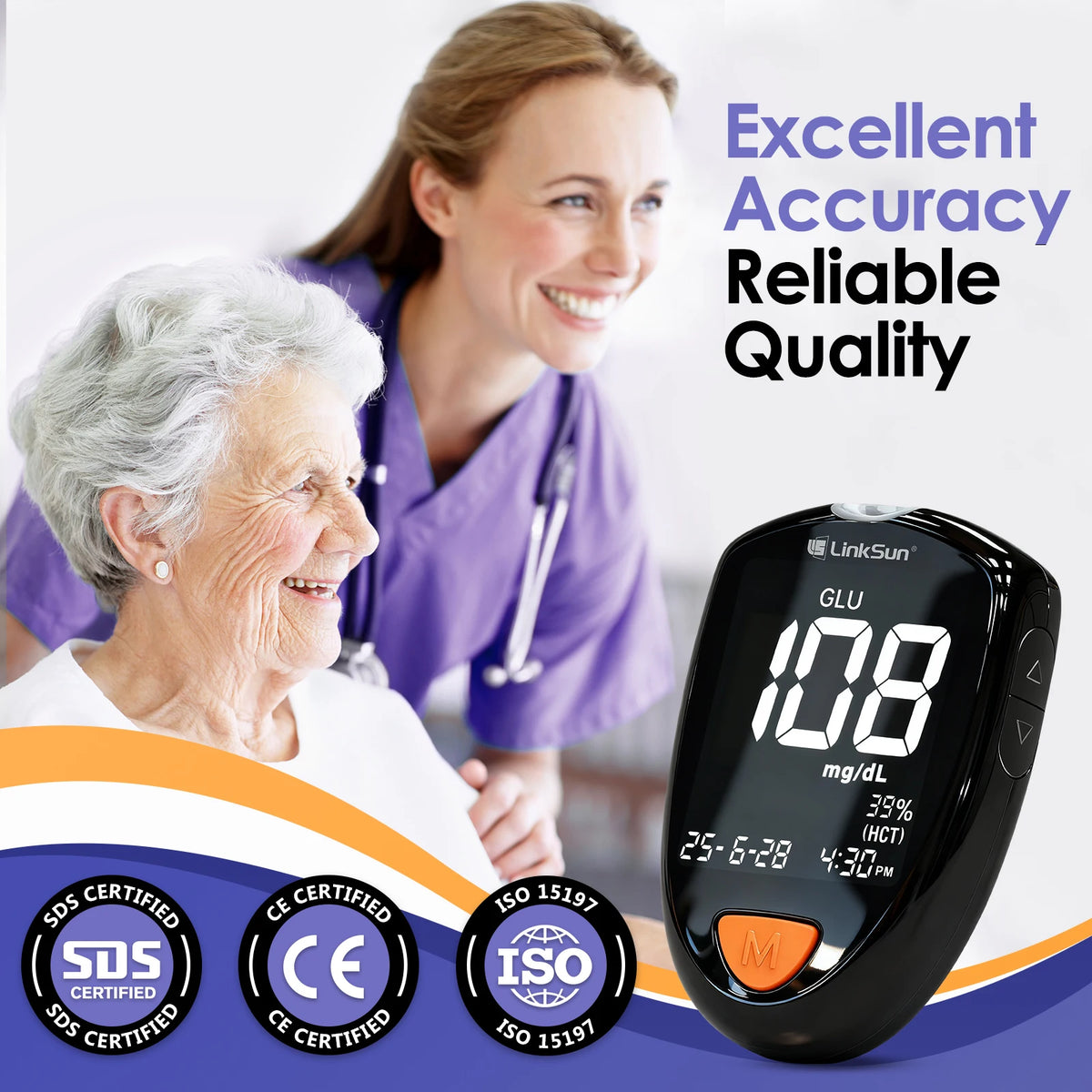 Blood Glucose & Ketone Testing Kit – 2-in-1 Monitor with 25 Glucose + 10 Ketone Strips