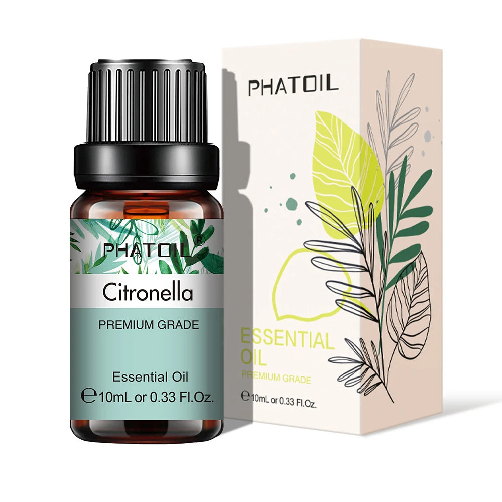 Pure Plant Essential Oil 10ml – Aromatherapy Oil for Diffusers, Humidifiers & DIY, 37 Scents