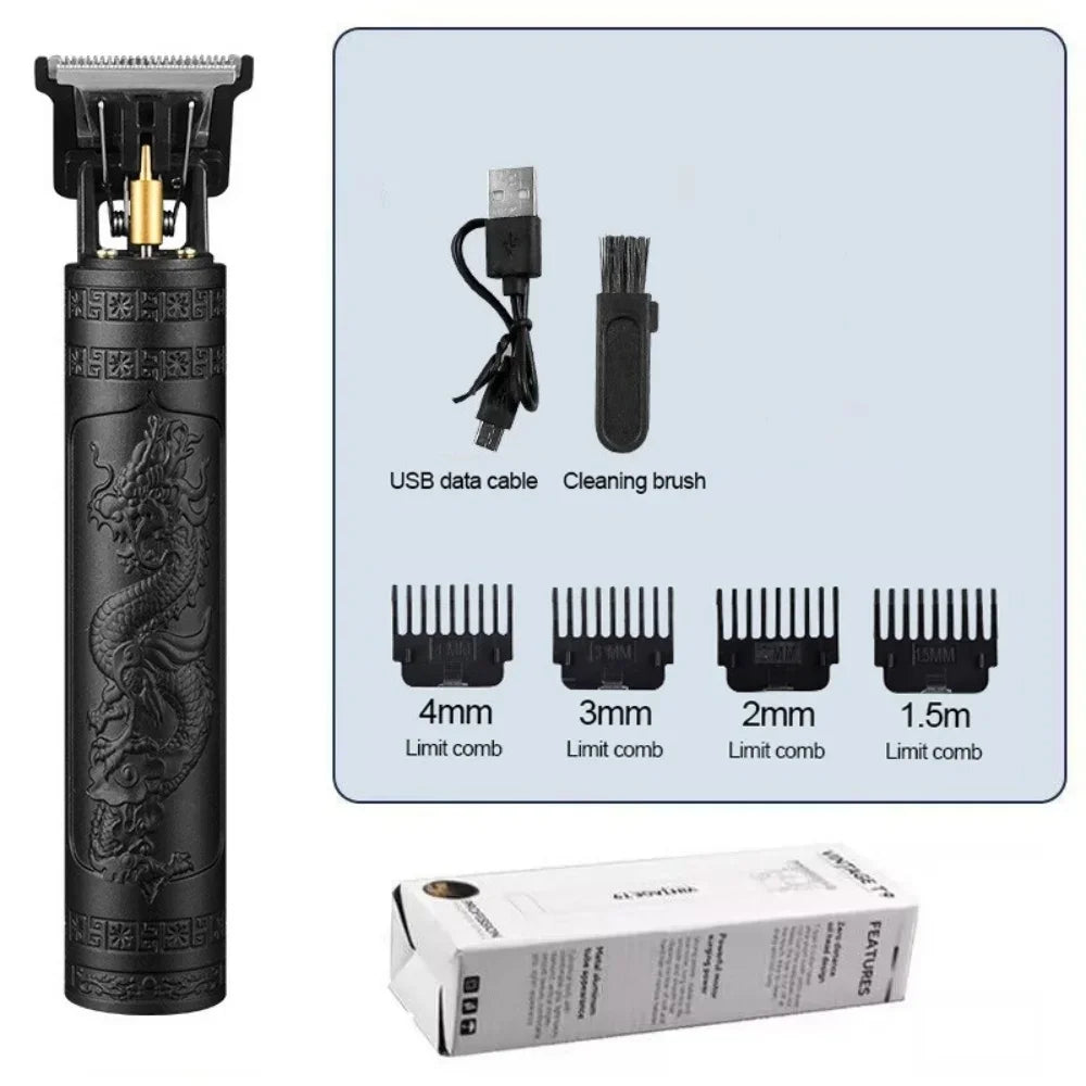T9 Professional Hair Clipper & Beard Trimmer – Wet/Dry, USB Fast Charge, 90-Min Runtime, CE
