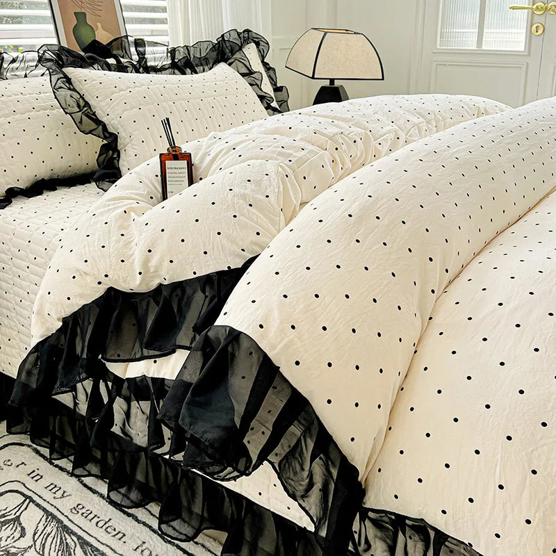 Printed Lace Duvet Cover | Women & Girls Bedroom Blanket Cover, Multiple Sizes (Pillowcase Sold Separately)