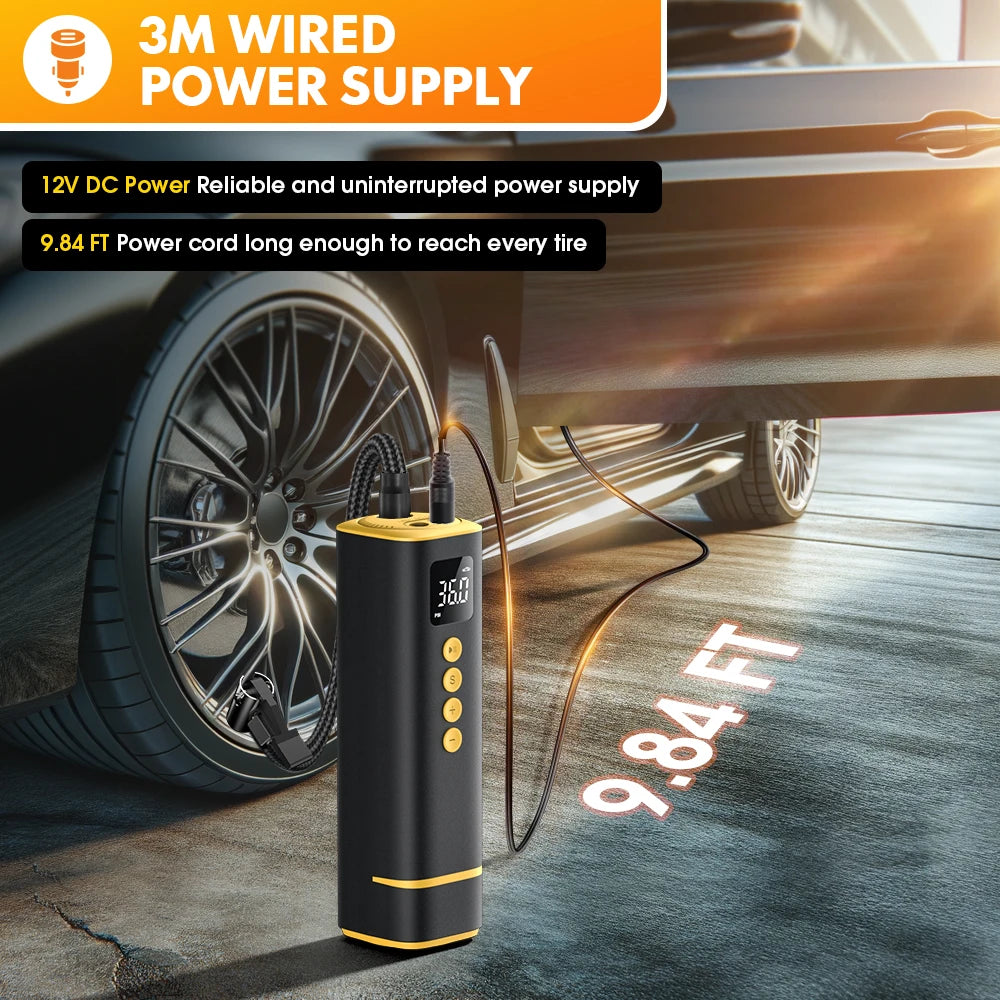 12V Digital Tire Inflator with Auto Shutoff, 150 PSI
