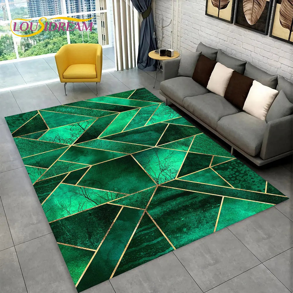 3D Abstract Modern Geometric Illusion Area Rug | 100% Polyester, Non-Slip, Machine Washable, 8 Sizes