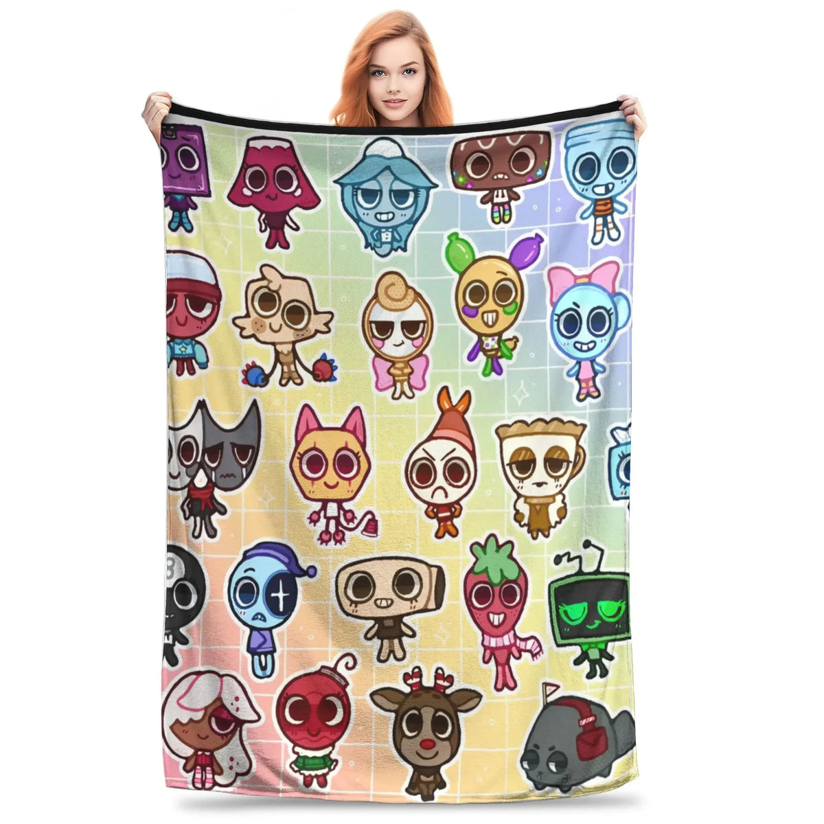 Dandy's World Pebble Fleece Throw Blanket – Soft Novelty Character Print, 5 Sizes