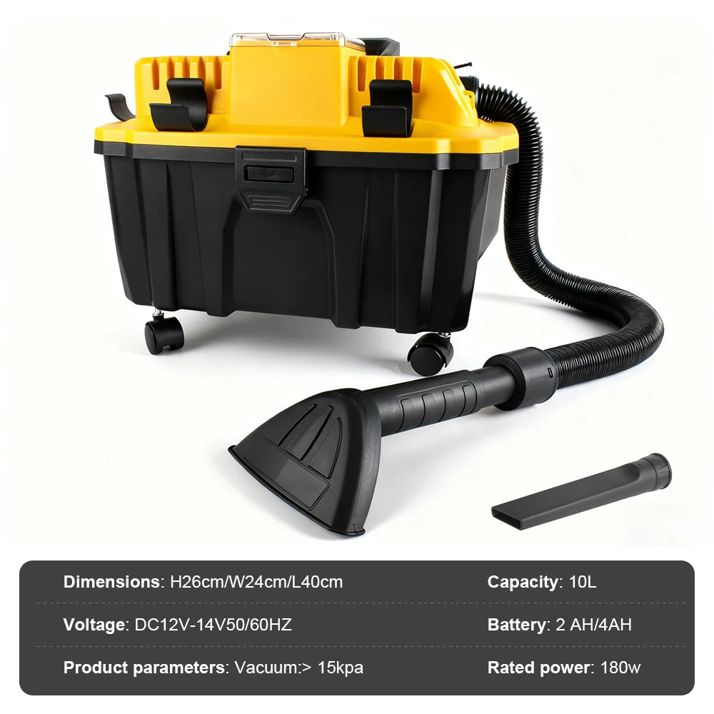 Brushless Cordless Wet/Dry Vacuum – Compatible with DeWalt 12V–24V Batteries (Tool Only)
