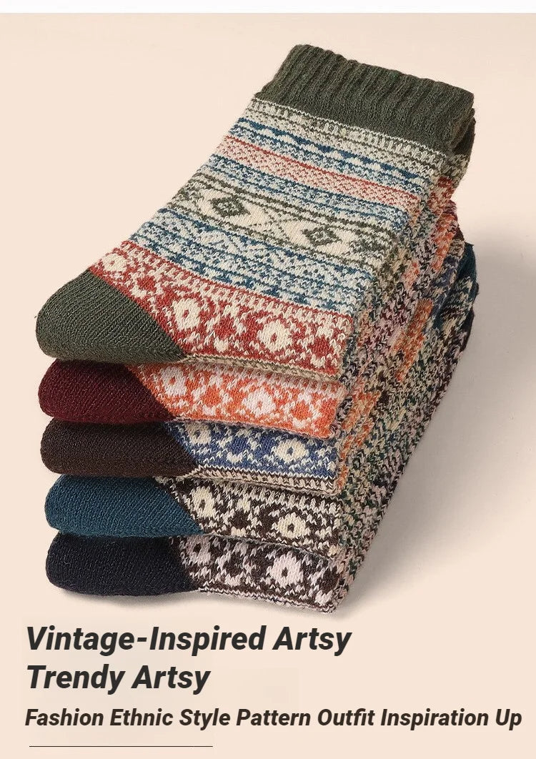 Men's Retro Winter Knit Socks