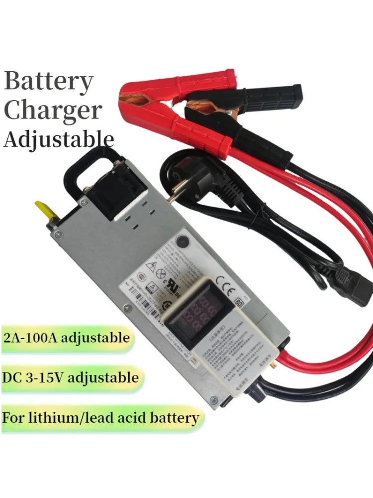 Adjustable 3-15V 3-100A Battery Charger – Lithium Polymer & Lead Acid Universal Charging Station