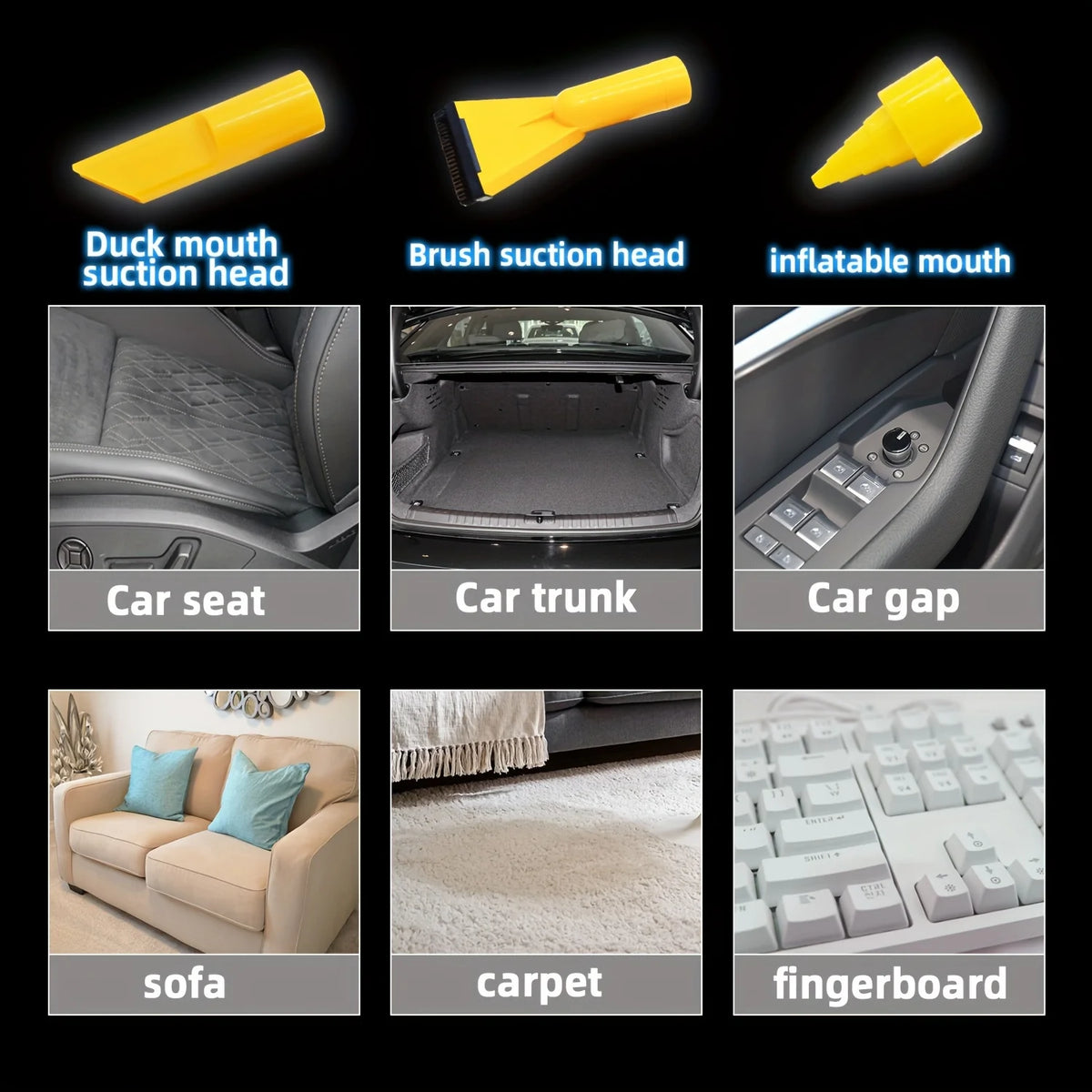 Multifunctional Portable Car Vacuum Cleaner – High Power Wet & Dry Dual Purpose for Home & Car