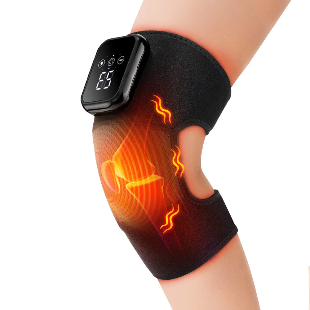 Electric Heated Knee Massage Pad – 3-Level Vibration Hot Compress for Joint & Muscle Relief
