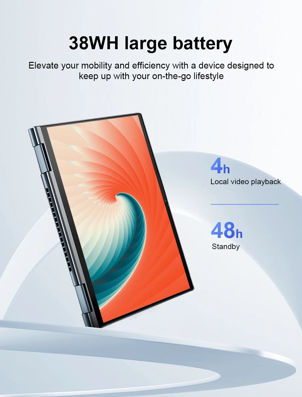 Ninkear YBOOK15 360° 2-in-1 Laptop – 15.6" FHD IPS Touch, AMD Ryzen 3 3200U, Up to 16GB DDR4, 512GB SSD, Windows 11 Pro