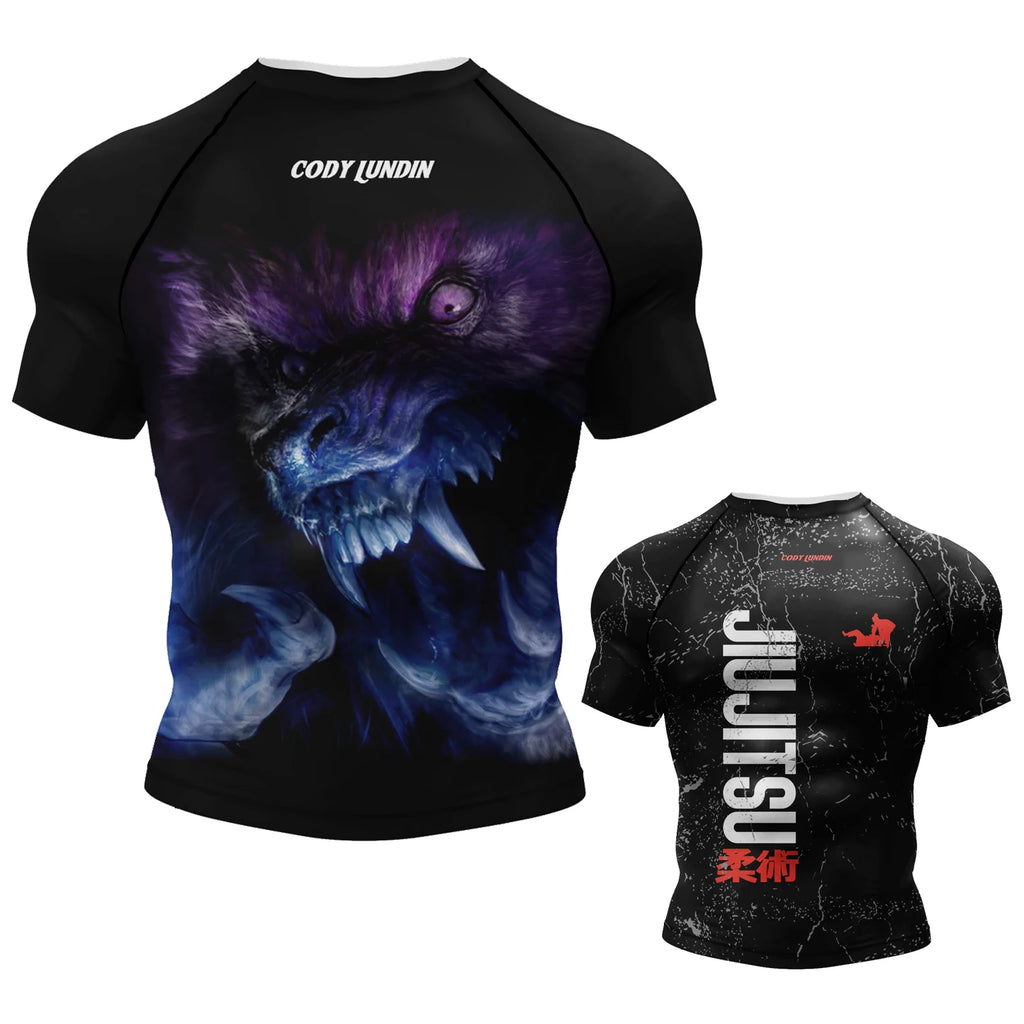 MMA BJJ Rash Guard 3D Print Compression T-Shirt & Pants – Durable Boxing Jogging Tracksuit