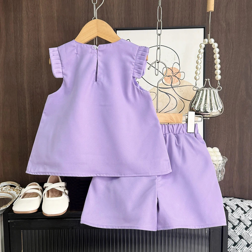 Girls 3D Flower Princess Dress — Elegant Wedding & Party Dress (2–7 Years)