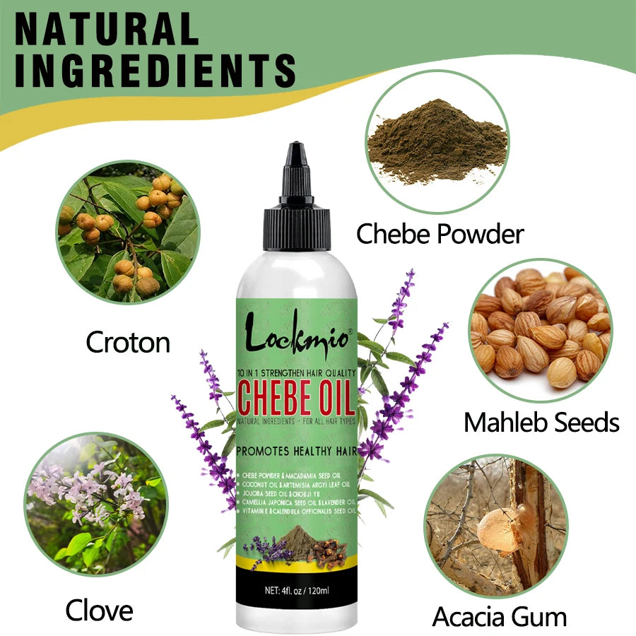 LOCKMIO Chebe Hair Oil for Scalp Soothing Nourishing Roots Hair Care Products for Men and Women Chebe Moisturizing Conditioner