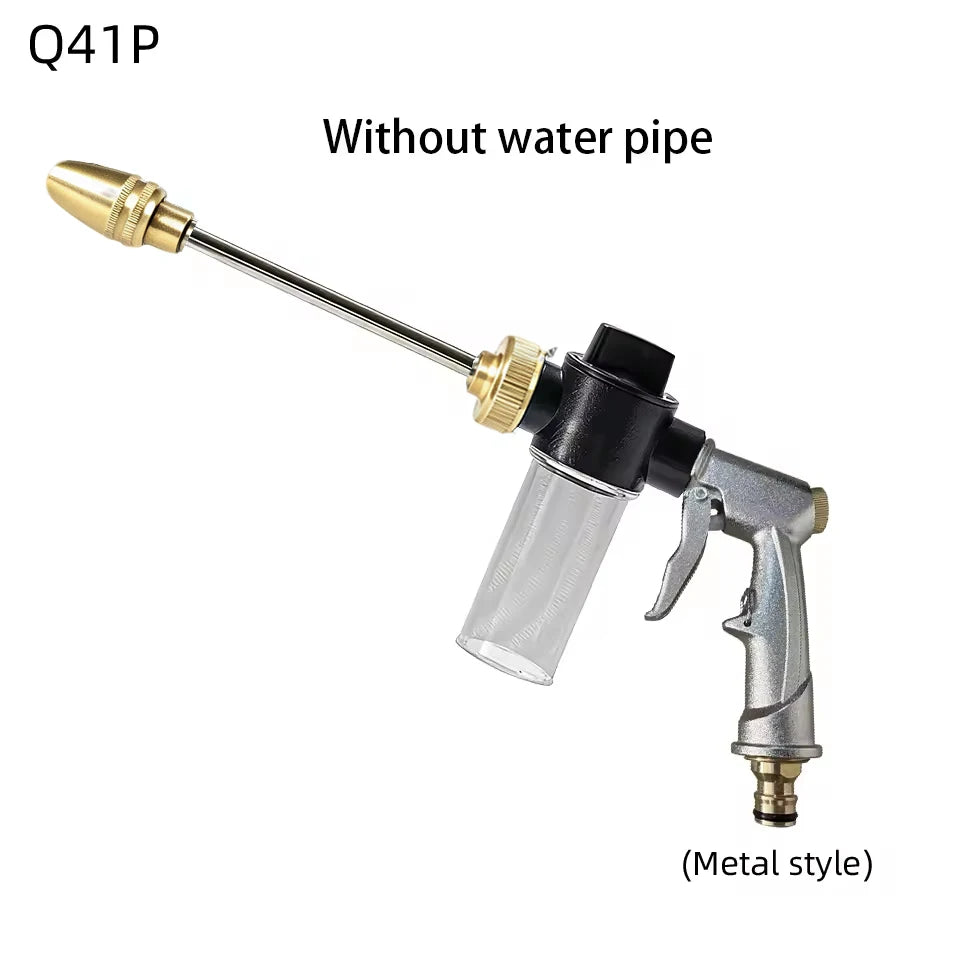 360° Rotating High-Pressure Water Gun – Car Wash Kit & Garden Sprinkler, Plastic or Metal, 1m–20m Hose Options