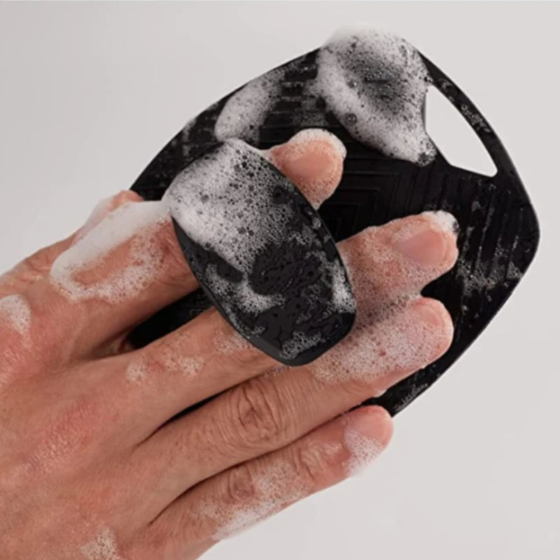 Soft Silicone Handheld Body Scrubber – Gentle Exfoliating Shower Cleansing Brush