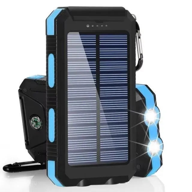 Solar Power Bank 80000mAh — Portable Outdoor Charger with Solar Panel