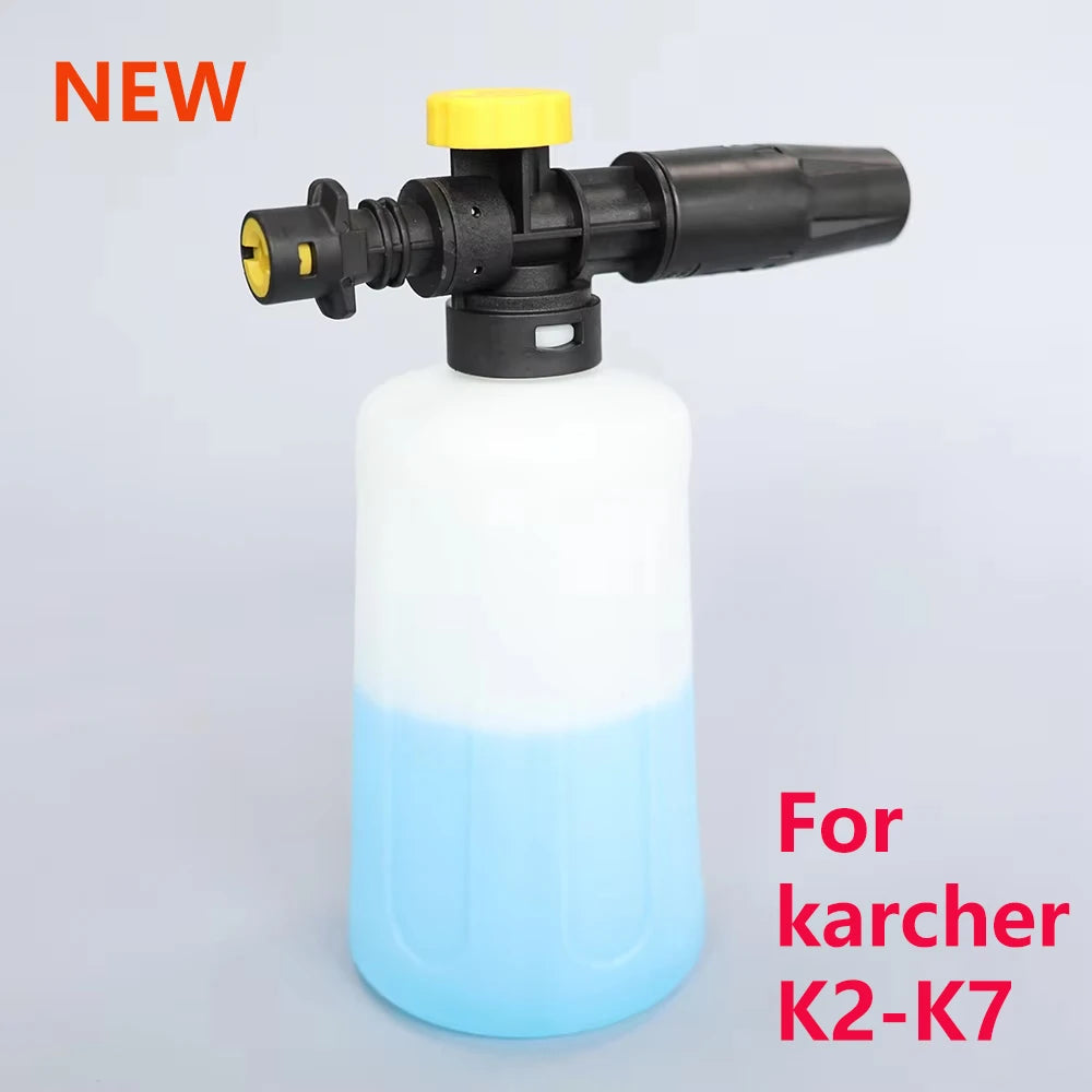 Snow Foam Cannon for Karcher K2–K7 – 750ml Adjustable Foam Lance Kit, Pressure Washer Car Wash Gun