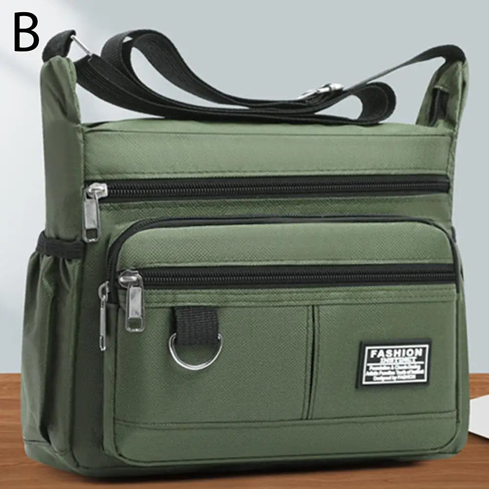 Men's Large Capacity Crossbody Bag – Multi-Pocket Business Shoulder Handbag in 4 Styles