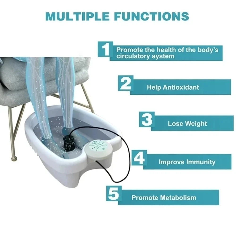 Ionic Foot Spa Bath Detox Machine — Ion Detoxifier Massager for Relaxation & Pedicure