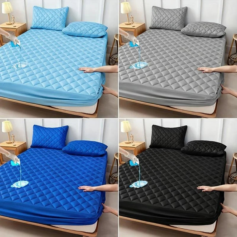 Waterproof Mattress Protector – All-Season Cooling, Breathable, Noiseless, Thickened Mattress Pad Cover