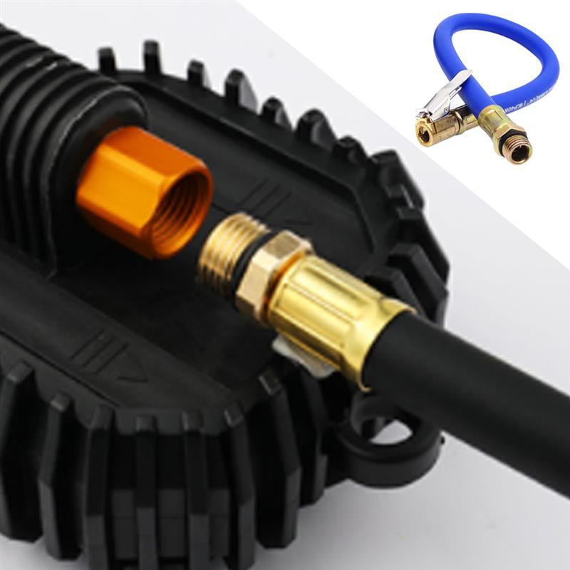 Tire Inflator Hose Extension with Locking Air Chuck
