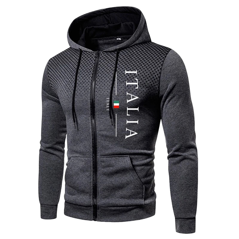 Men's Zipper Hoodie & Sweatpants Set – Urban Casual Sporty Daily Training Tracksuit