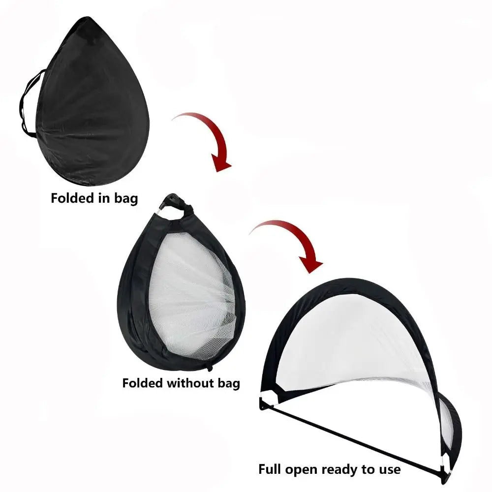 Pop-Up Soccer Goals Set – Folding Football Nets with Carrying Case, Interactive Training Toy for Kids & Adults