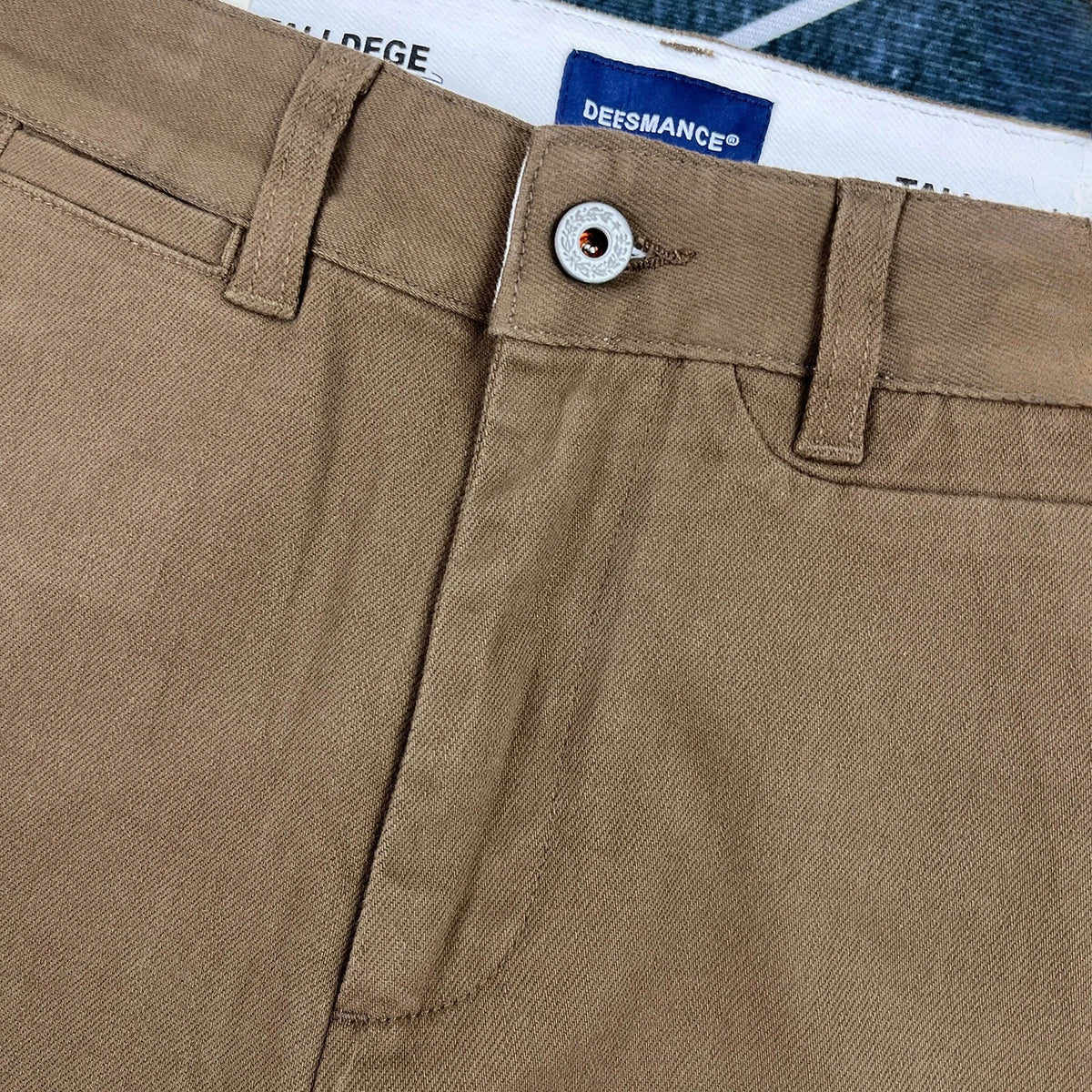 Men's Heavyweight Work Pants – Retro Straight Leg Stretch Cotton Trousers