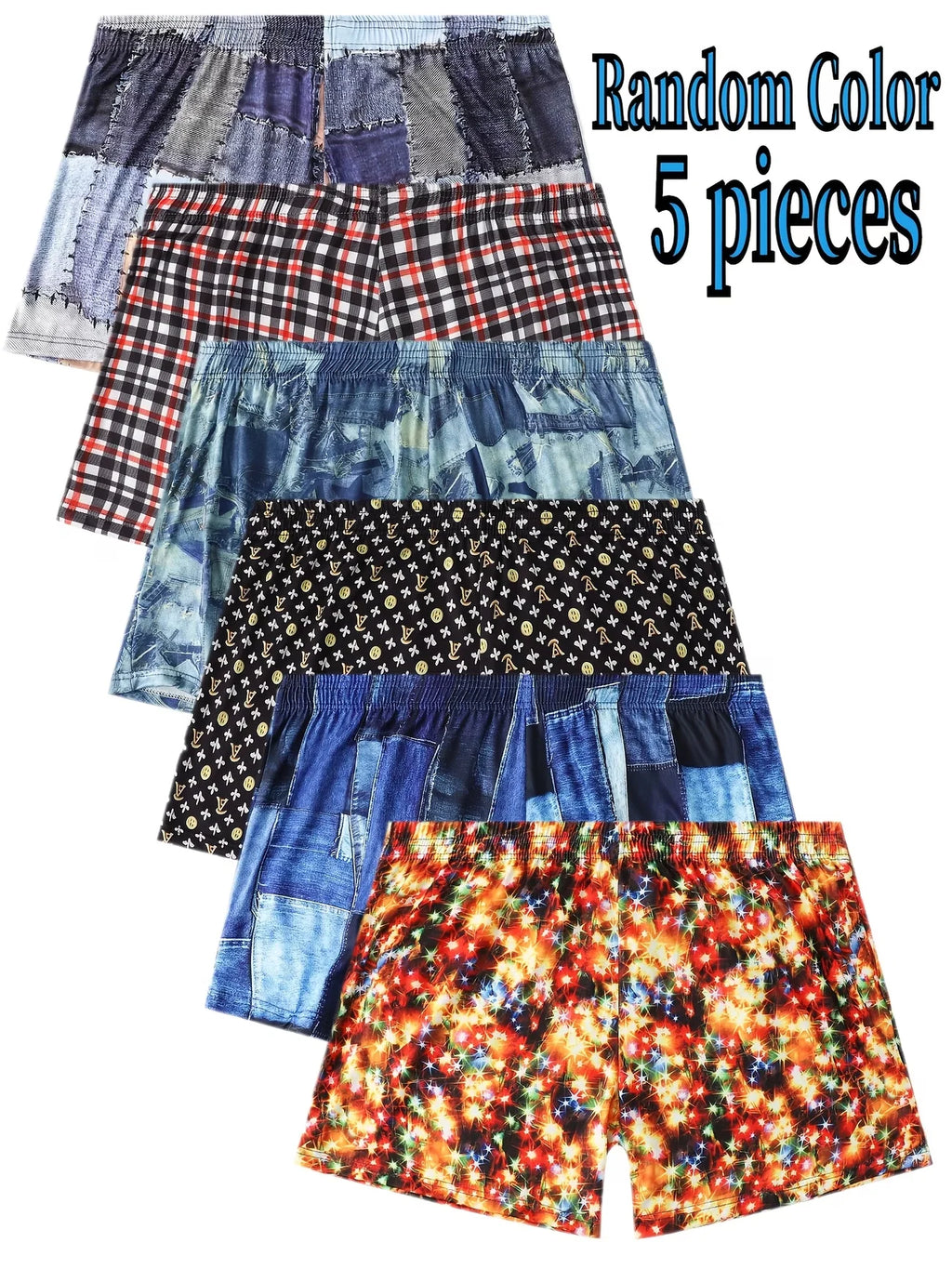 Men's Loose-Fit Plaid Stretch Boxer Shorts, 5-Pack