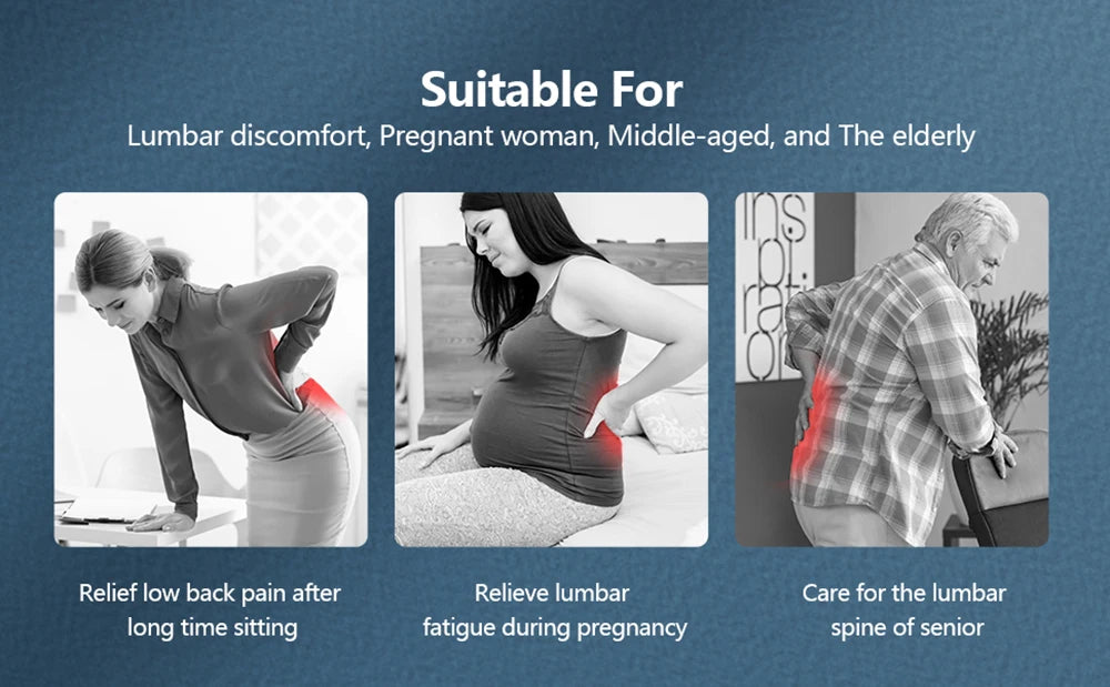 Heating Vibration Back Pillow Massager – Lumbar Support Cushion for Sleep & Maternity