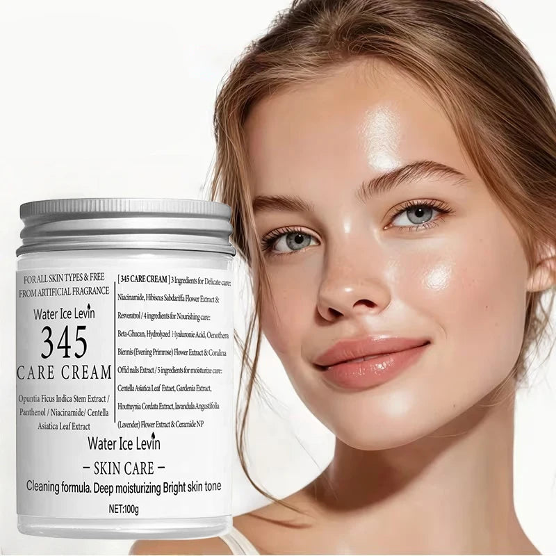 Korean 345 Skin-Softening Face Cream – Gentle Repair Moisturizer for Sensitive Skin