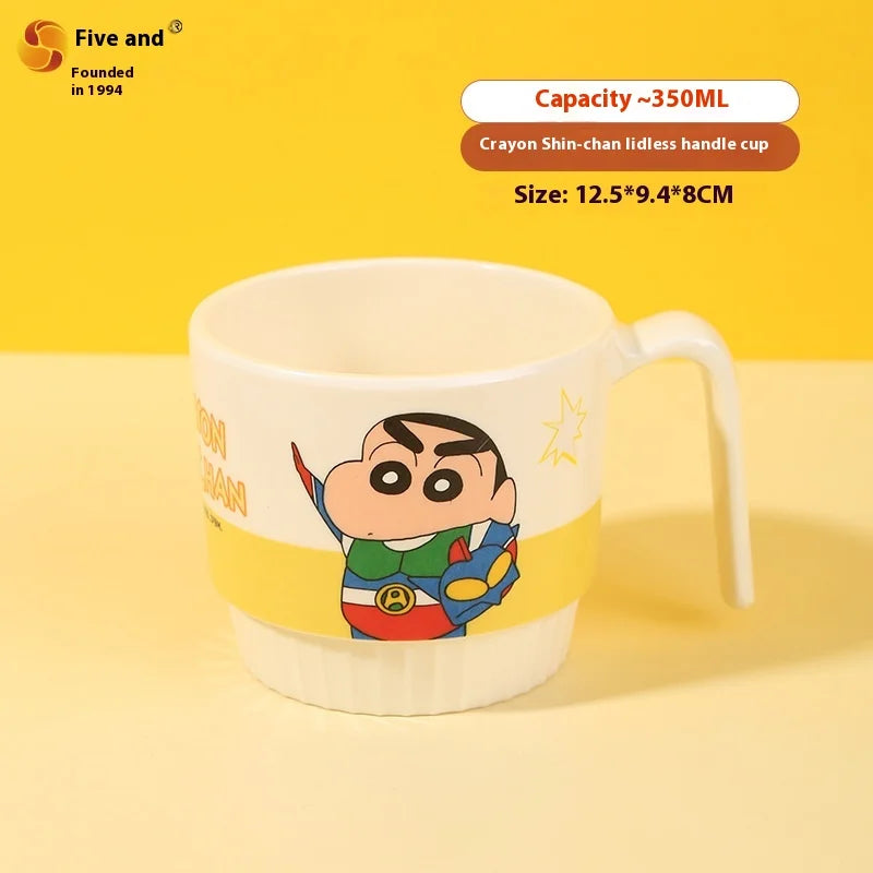 Crayon Cartoon Children's Bowl Set — Soup Bowl & Divided Plate