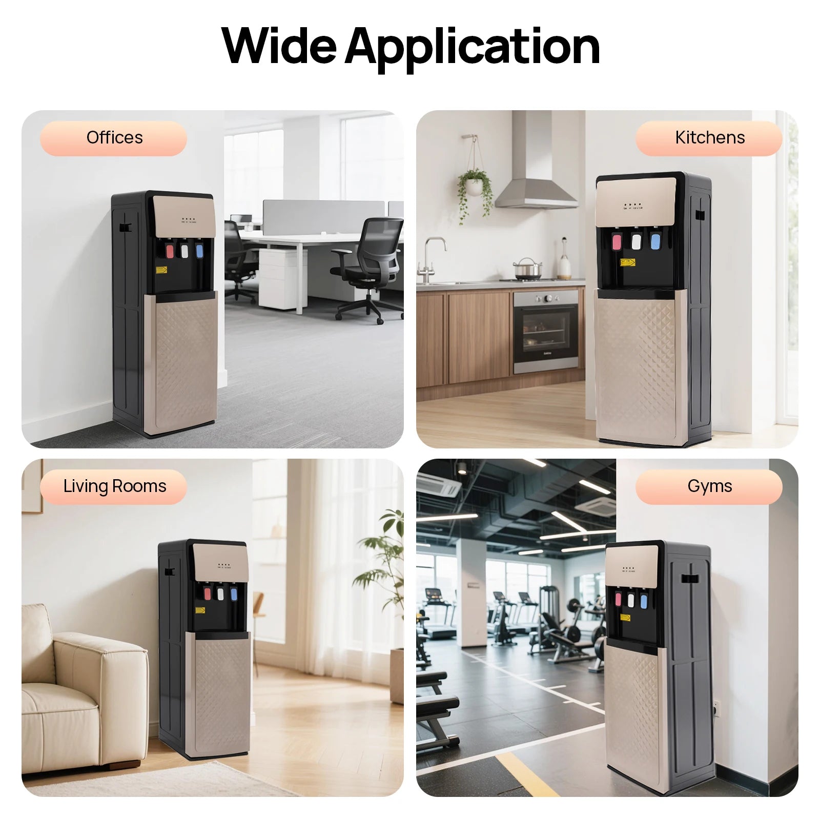 Bottom-Loading Hot & Cold Water Dispenser — Standing Water Cooler for Home & Office | 110V/220V