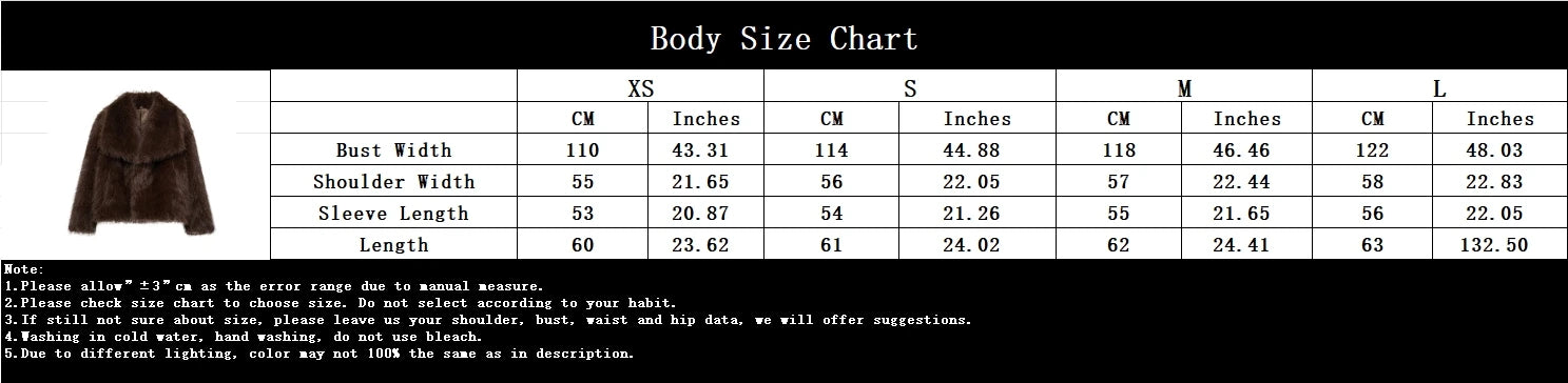 Women's Oversized Faux Fur Jacket – Single-Breasted Elegant Warm Coat