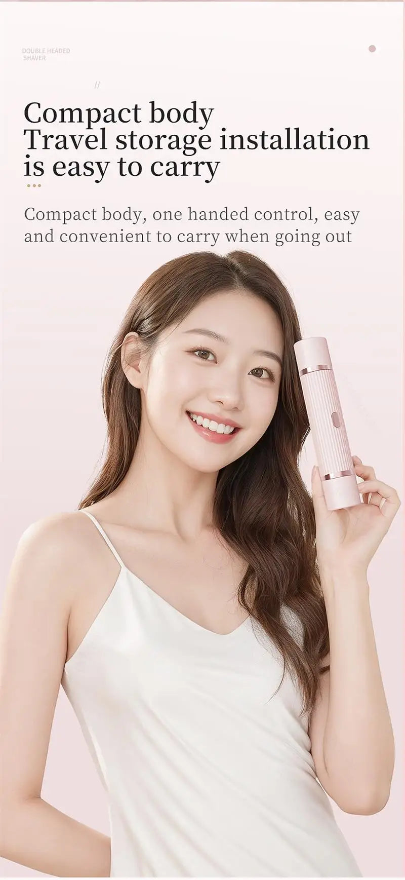 Peicon Women's Dual-Head Electric Epilator & Body Shaver – IPX7 Waterproof, USB Rechargeable