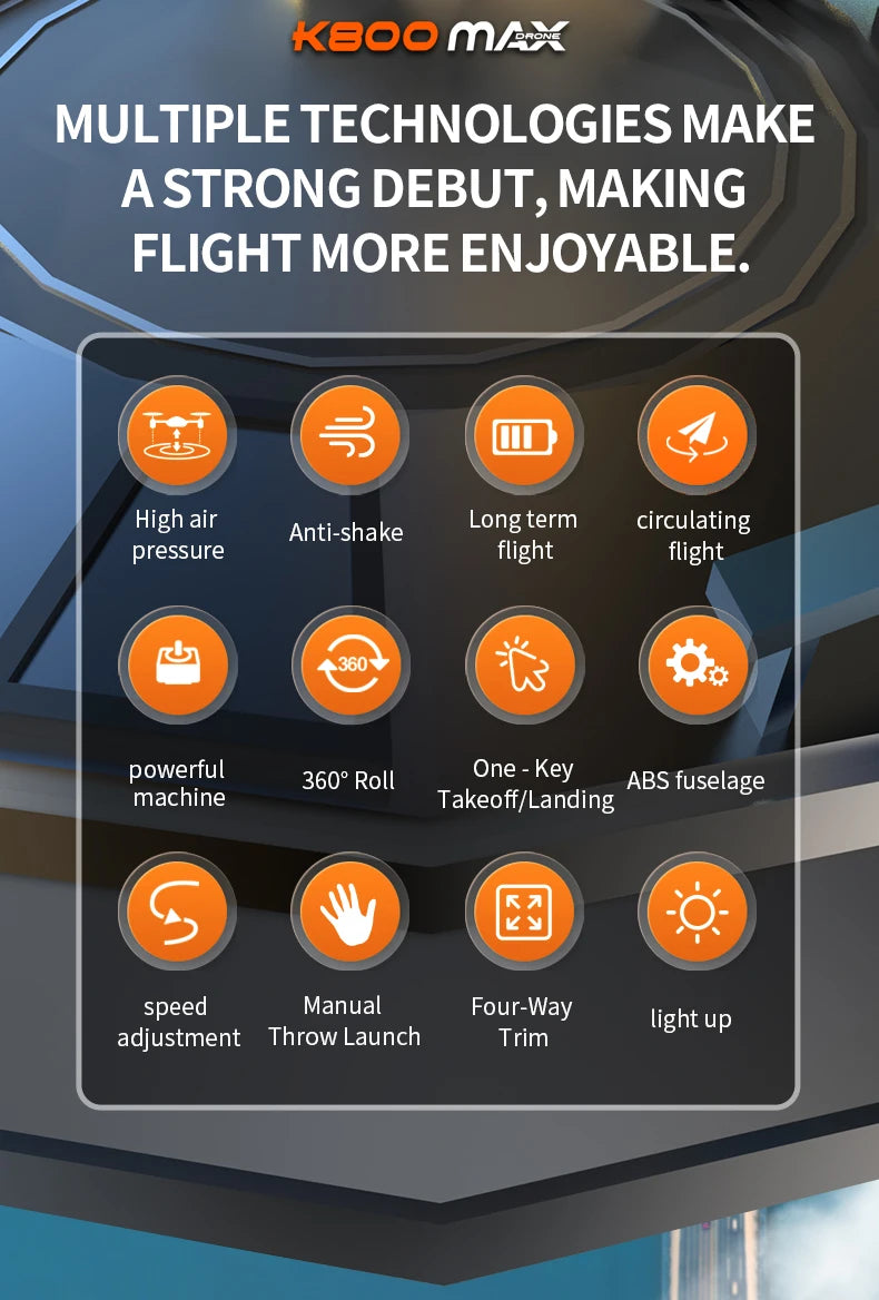 K500 MAX RC Fighter Plane Stunt Glider – 2.4G 360° Roll EPP Foam Airplane with LED for Kids & Beginners