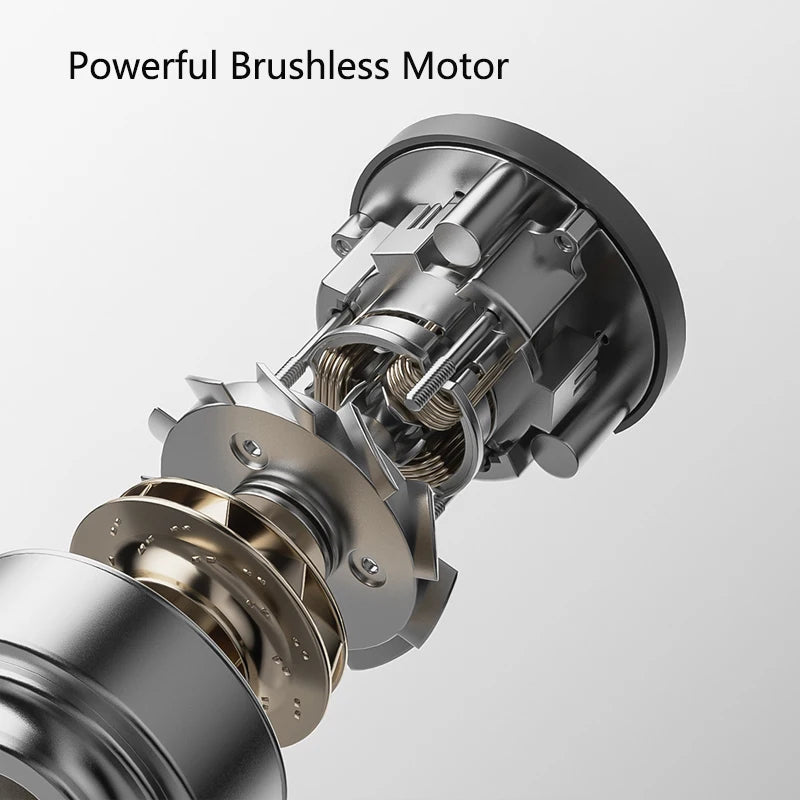 Mijia Car Vacuum Cleaner — 21kPa Suction, 5-Stage Filtration, 2400mAh, Type-C Charging