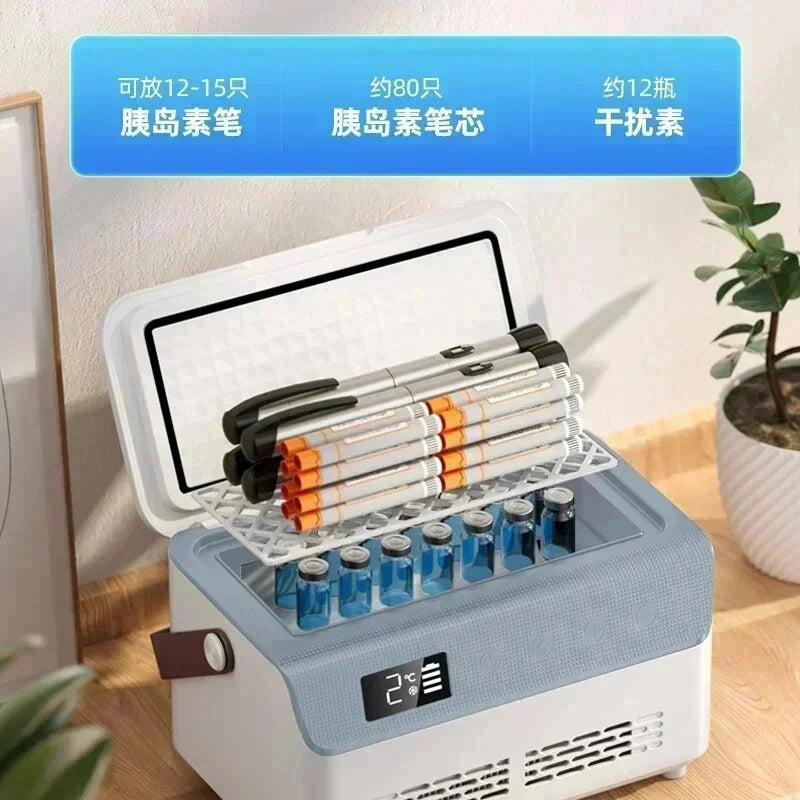 Mini Smart Insulin Cooler Refrigerator – Double-Layer Rapid Cooling USB Charging with Battery