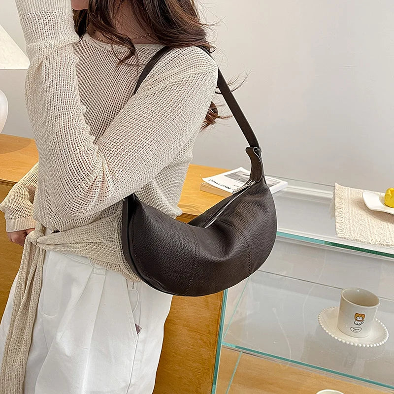badiman 100% Genuine Cowhide Leather Tote Shoulder Crossbody Bag – Vintage Rivet Sequin Commuter Handbag for Women