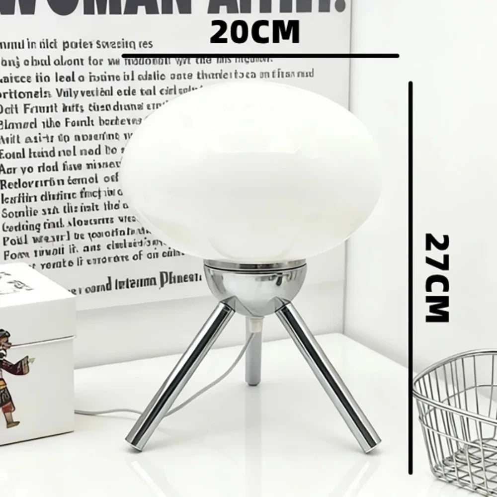 Glass Mushroom Table Lamp – Touch & Dimming