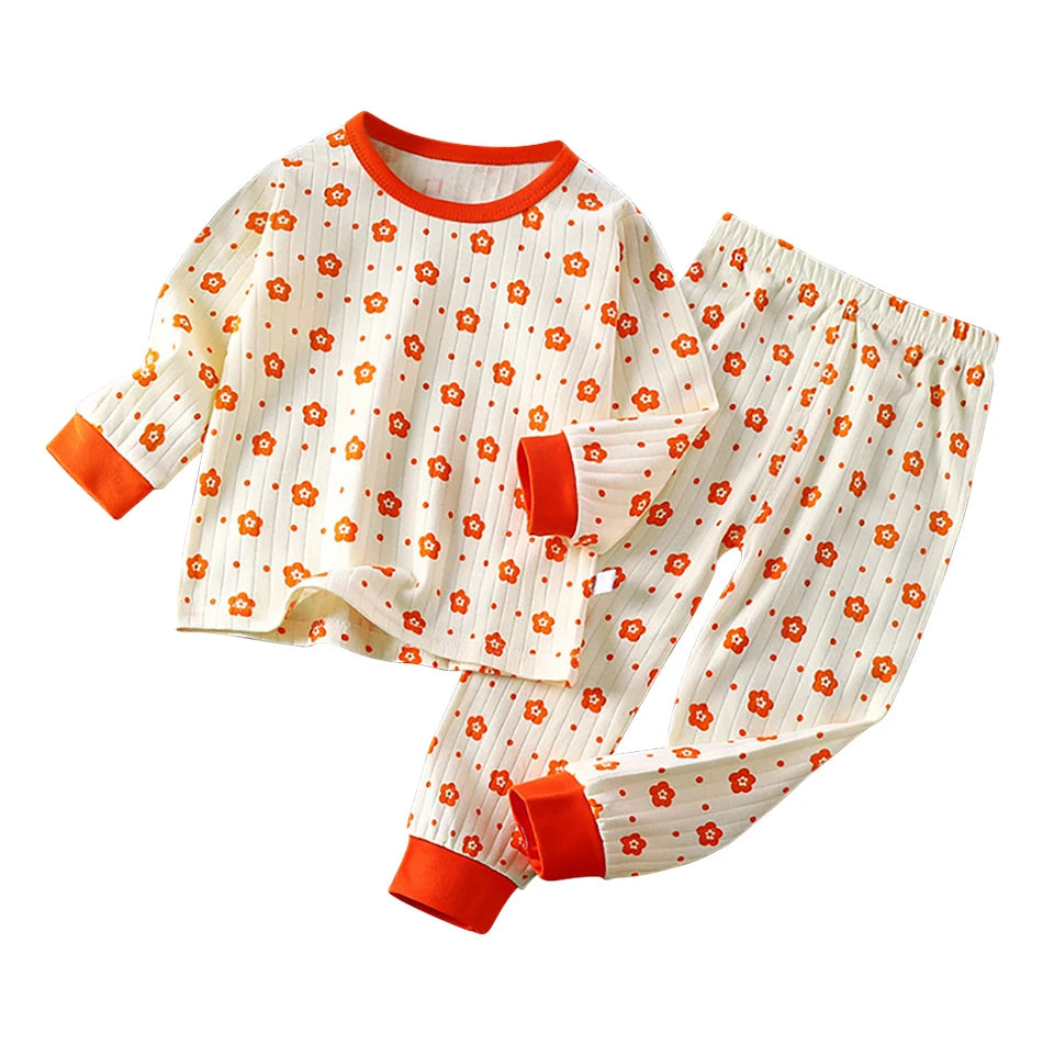 Kids' Casual Autumn Long Sleeve Cartoon Pajamas Set | Soft Comfortable Sleepwear Boys & Girls