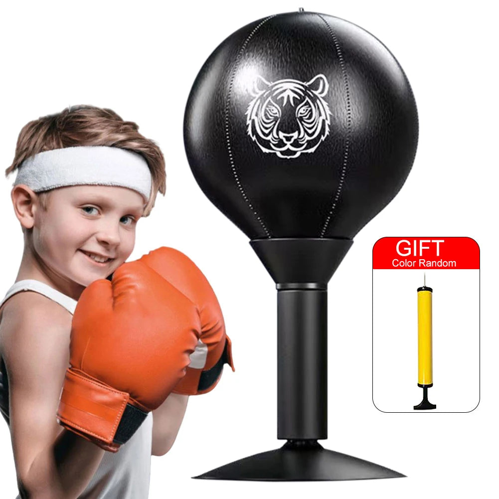 Desk Boxing Punch Ball – Free Standing Stress Relief Punching Bag for Kids, Office & Home