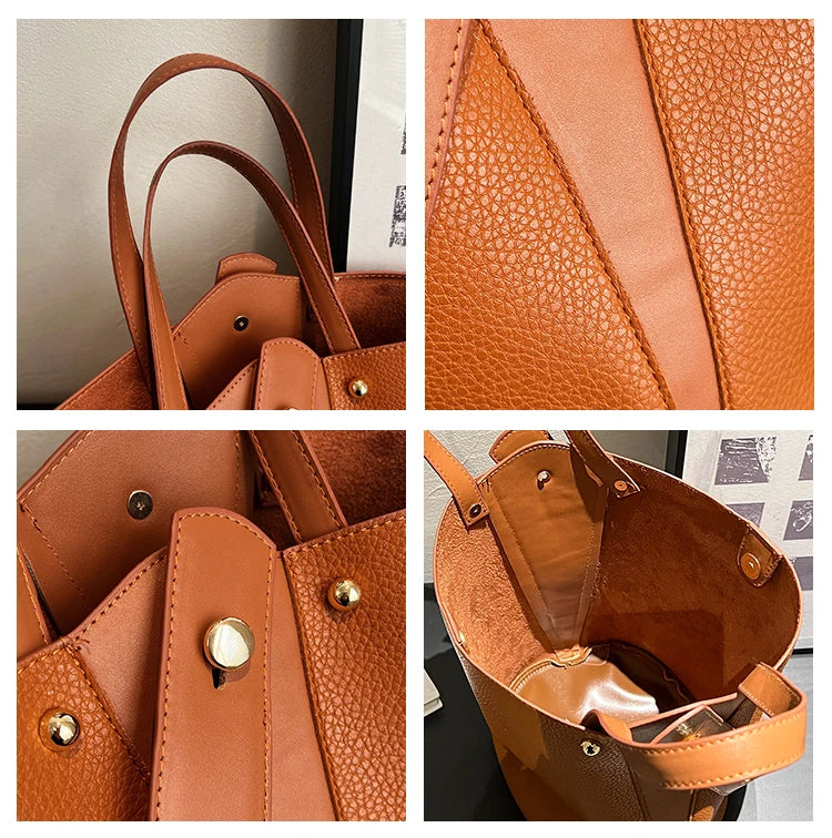 Luxury PU Bucket Bag – Trending Crossbody Shoulder Tote for Women 2026